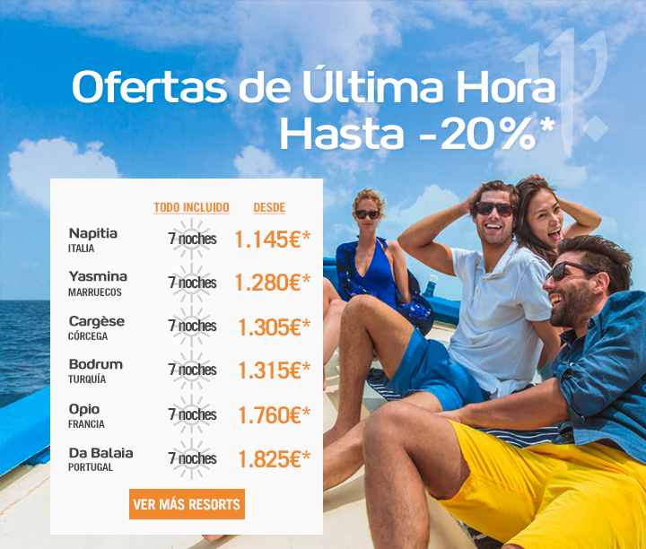 Ofertas de Última Hora. Hasta -20% de descuento.