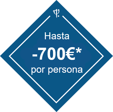 Hasta -700€/pers.
